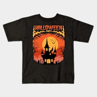 Funny Halloween Illustration Gift Idea Kids T-Shirt